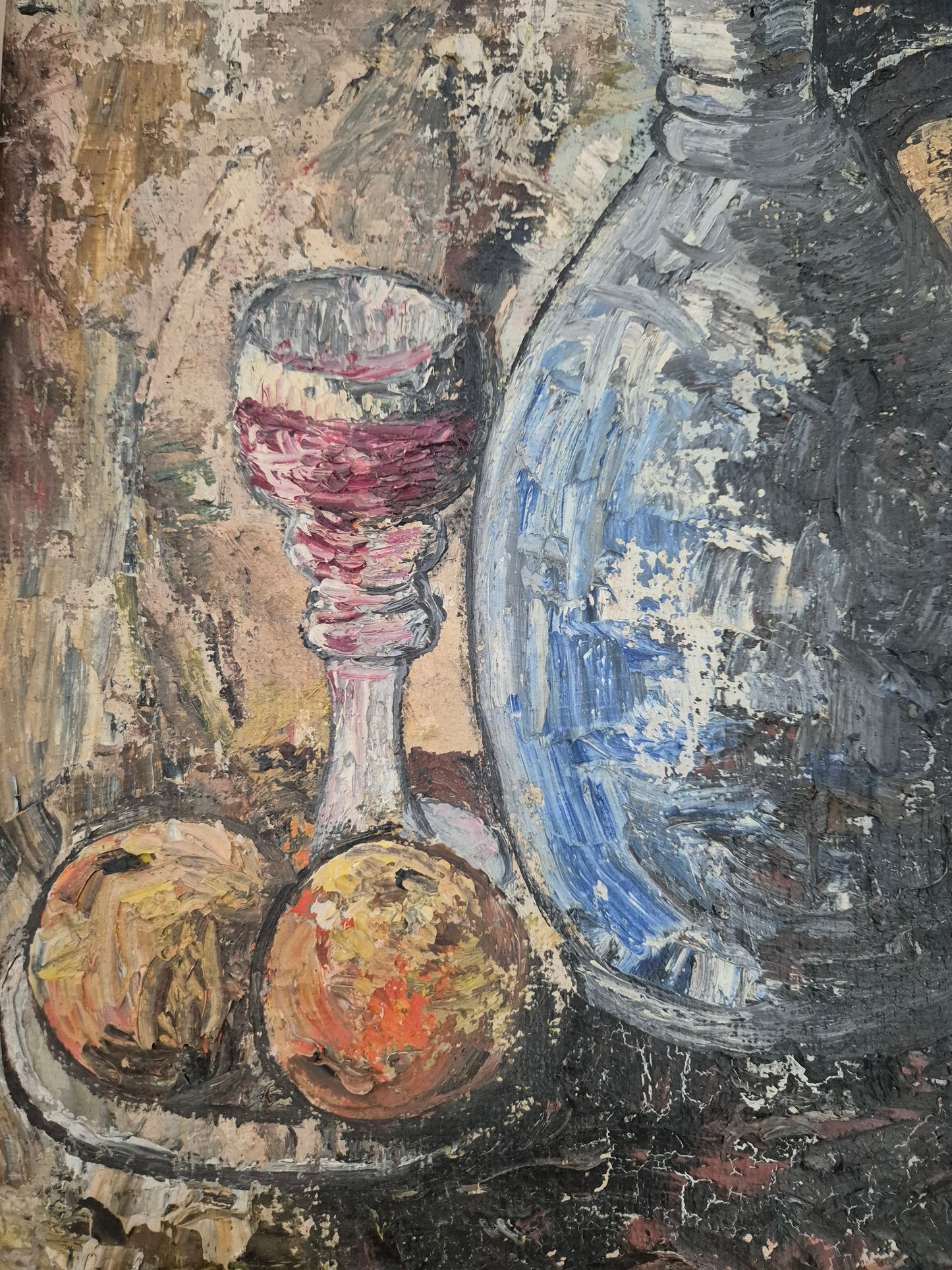 Sturm (XX) Ölgemälde Stillleben Moderne Malerei Handsigniert Datiert 1963