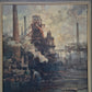 Hermann Schmidtmann (1841-1919) Ölgemälde Industrieanlage Hochofen
