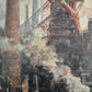 Hermann Schmidtmann (1841-1919) Ölgemälde Industrieanlage Hochofen