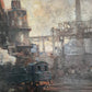 Hermann Schmidtmann (1841-1919) Ölgemälde Industrieanlage Hochofen