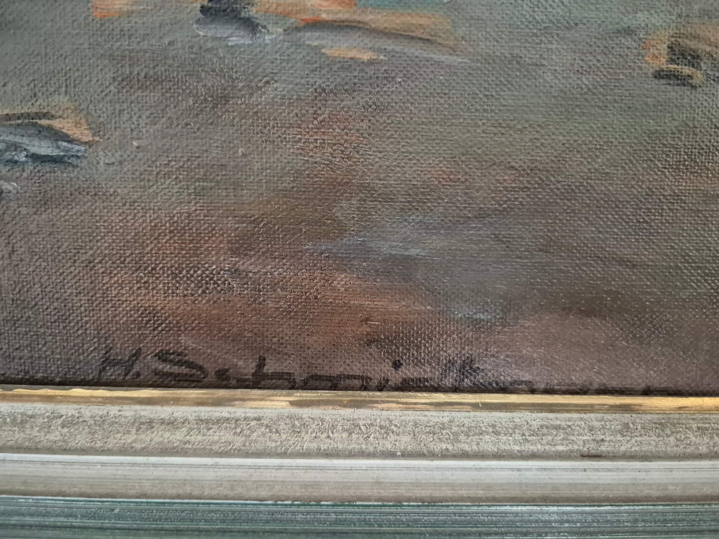 Hermann Schmidtmann (1841-1919) Ölgemälde Industrieanlage Hochofen