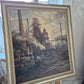 Hermann Schmidtmann (1841-1919) Ölgemälde Industrieanlage Hochofen