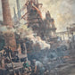 Hermann Schmidtmann (1841-1919) Ölgemälde Industrieanlage Hochofen
