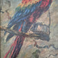 Oskar Frey (1883-1966) Ölgemälde Papagei mit Buntem Gefieder 82x65cm