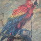 Oskar Frey (1883-1966) Ölgemälde Papagei mit Buntem Gefieder 82x65cm