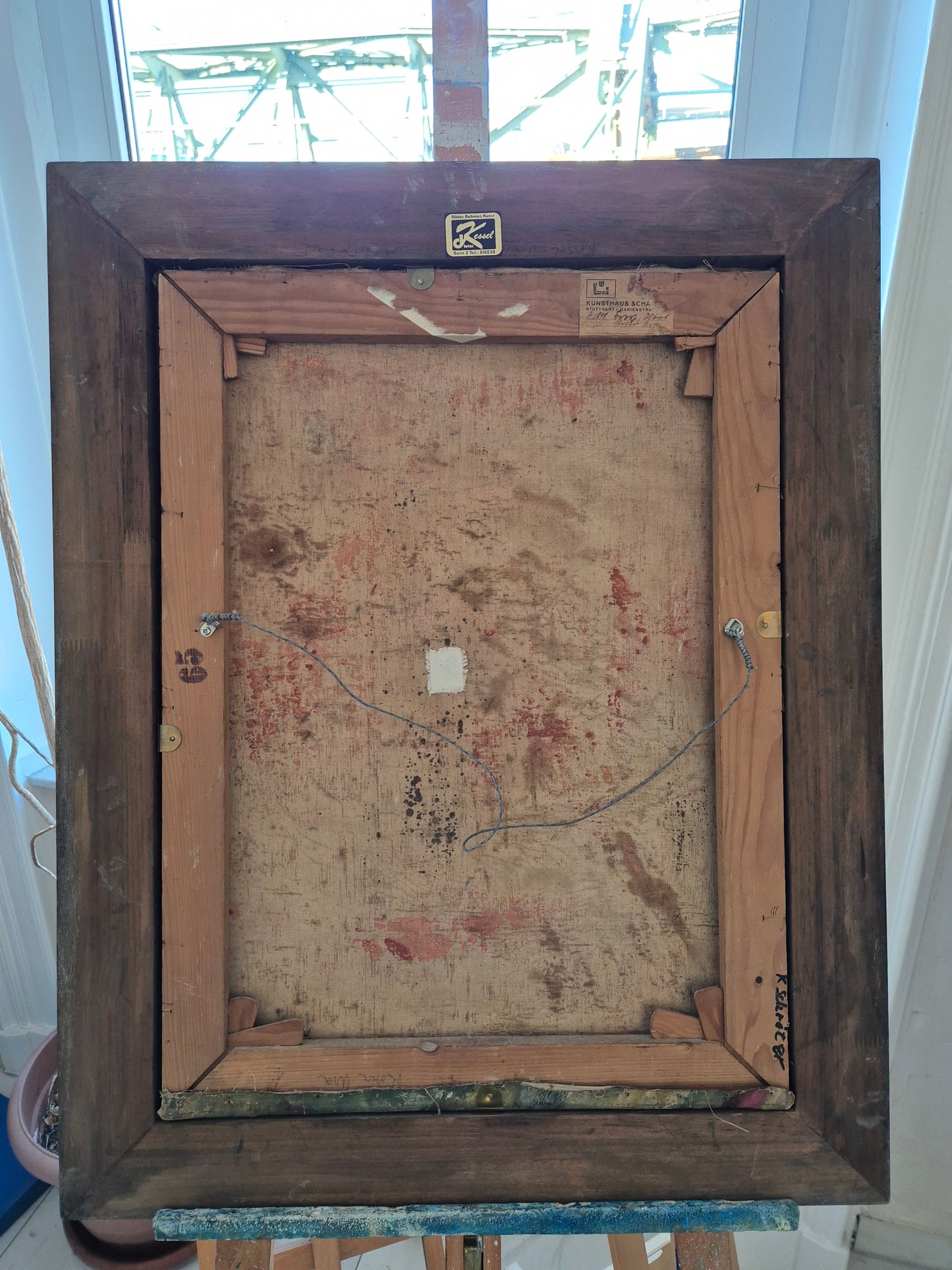 Oskar Frey (1883-1966) Ölgemälde Papagei mit Buntem Gefieder 82x65cm