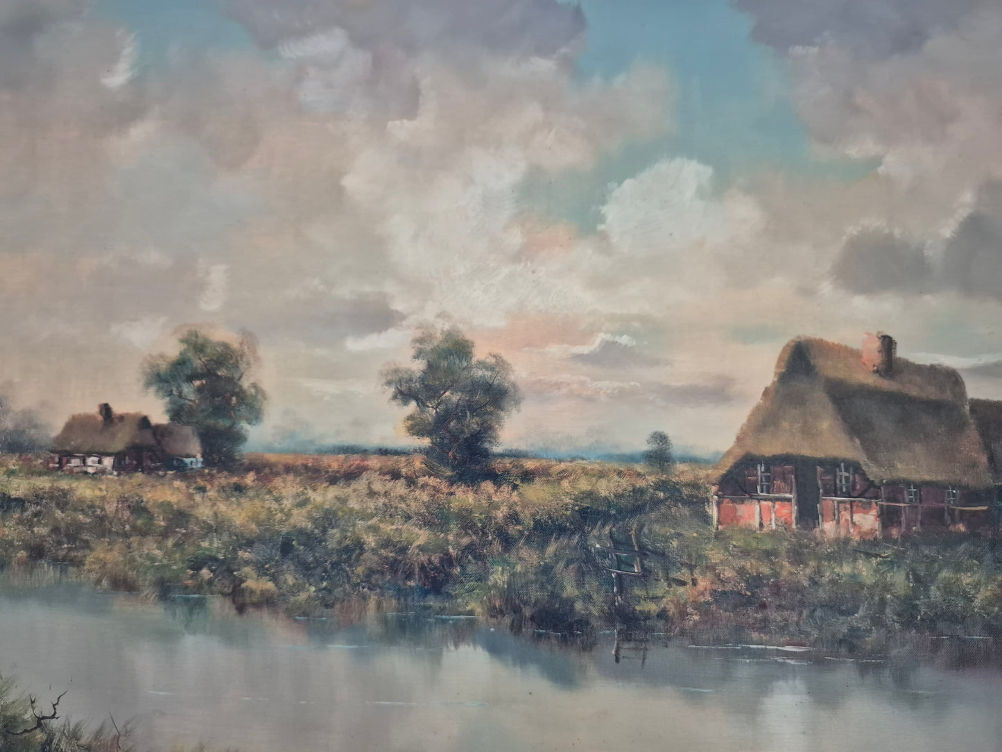 Gerd Loboda-Bonnard (XX) Landschaft mit Bauernhaus am See