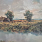Gerd Loboda-Bonnard (XX) Landschaft mit Bauernhaus am See