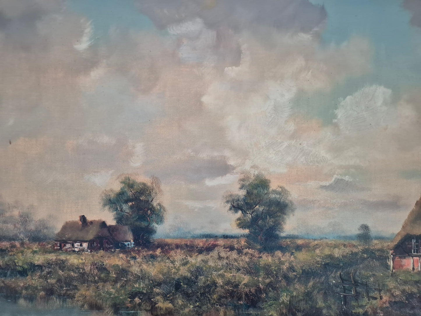 Gerd Loboda-Bonnard (XX) Landschaft mit Bauernhaus am See