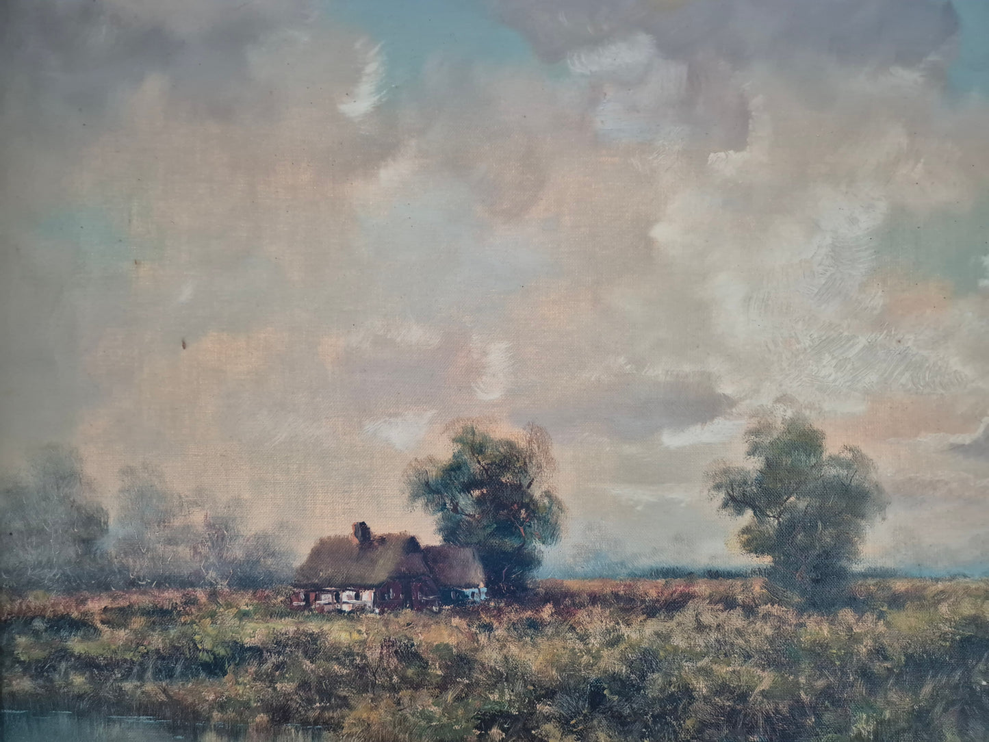 Gerd Loboda-Bonnard (XX) Landschaft mit Bauernhaus am See