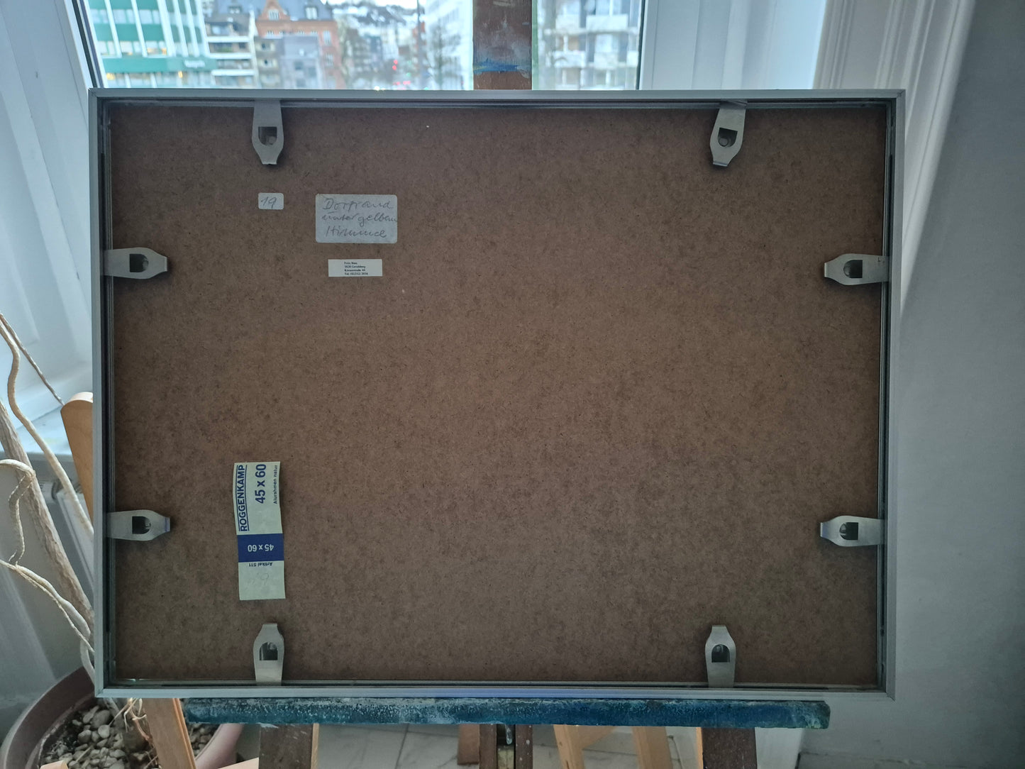 Fritz Bien (1909-2001) Malerei Expressive Landschaft gerahmt hinter Glas