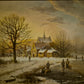 Helmut Kips (geb.1937) Ölgemälde Winterlandschaft mit kleinem Dorf