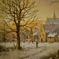 Helmut Kips (geb.1937) Ölgemälde Winterlandschaft mit kleinem Dorf