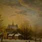 Helmut Kips (geb.1937) Ölgemälde Winterlandschaft mit kleinem Dorf