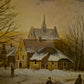Helmut Kips (geb.1937) Ölgemälde Winterlandschaft mit kleinem Dorf
