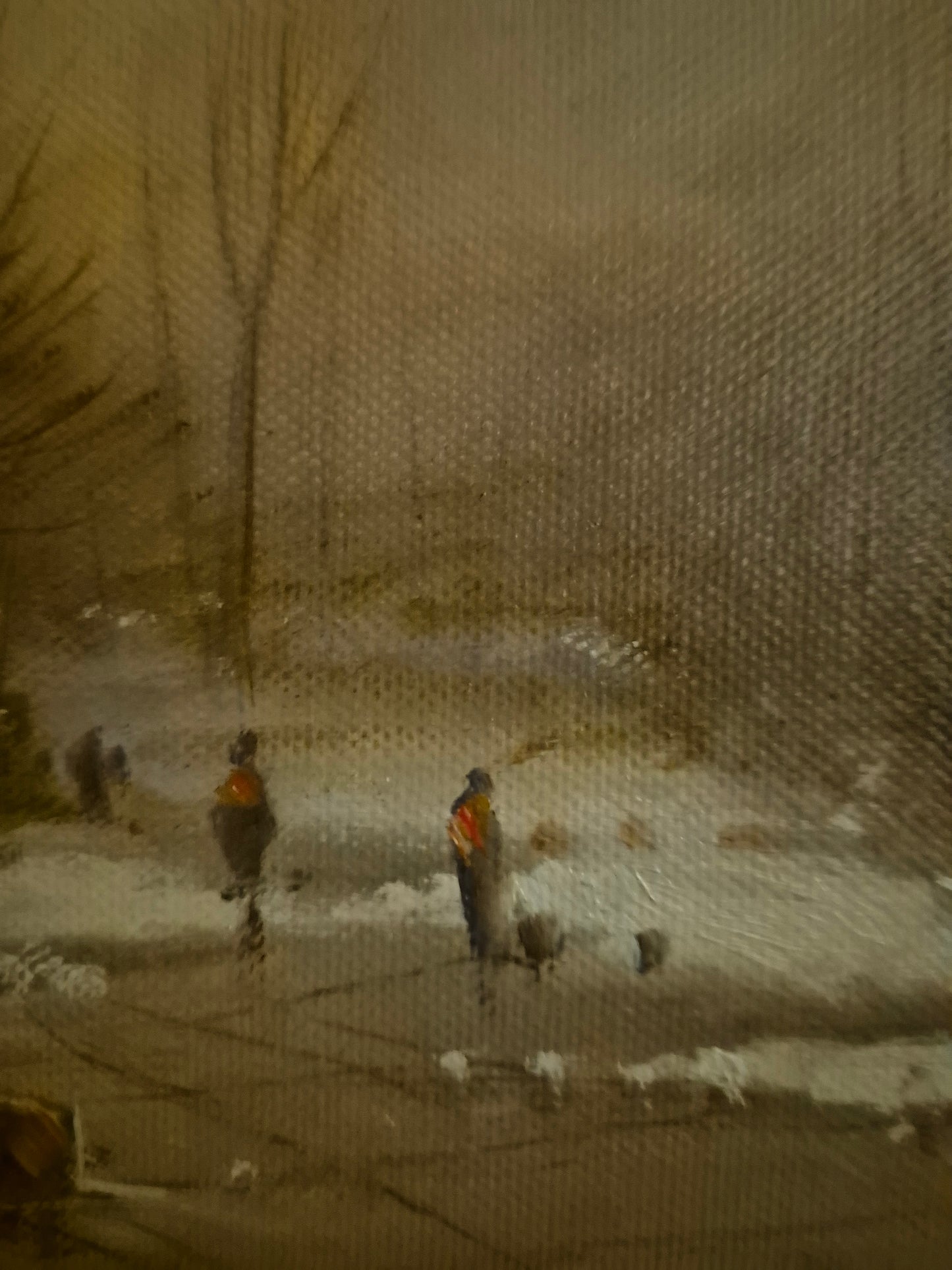 Helmut Kips (geb.1937) Ölgemälde Winterlandschaft mit kleinem Dorf