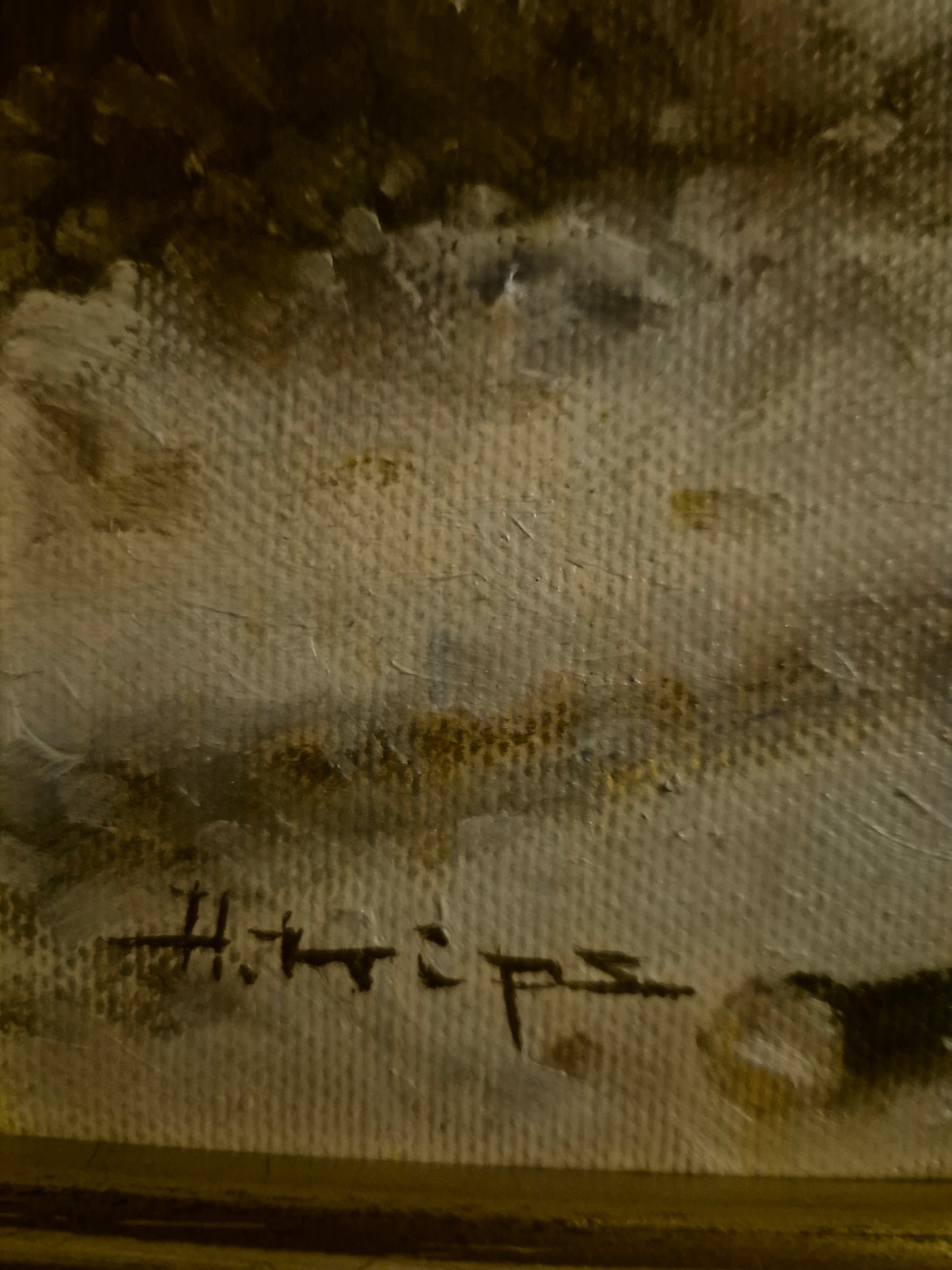 Helmut Kips (geb.1937) Ölgemälde Winterlandschaft mit kleinem Dorf