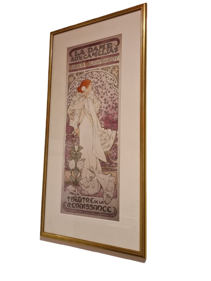 Alphonse Mucha Sarah Bernhardt Vintage Theatre Druck Bild 67x33cm