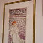 Alphonse Mucha Sarah Bernhardt Vintage Theatre Druck Bild 67x33cm