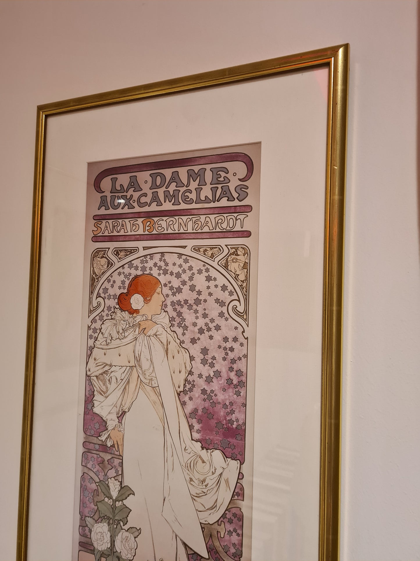 Alphonse Mucha Sarah Bernhardt Vintage Theatre Druck Bild 67x33cm