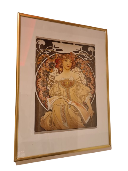 Alphonse Mucha Lithographie „Daydream“ von Alfons Maria Kunstdruck 40x30cm
