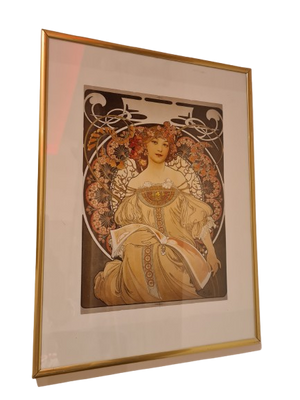 Alphonse Mucha Lithographie „Daydream“ von Alfons Maria Kunstdruck 40x30cm