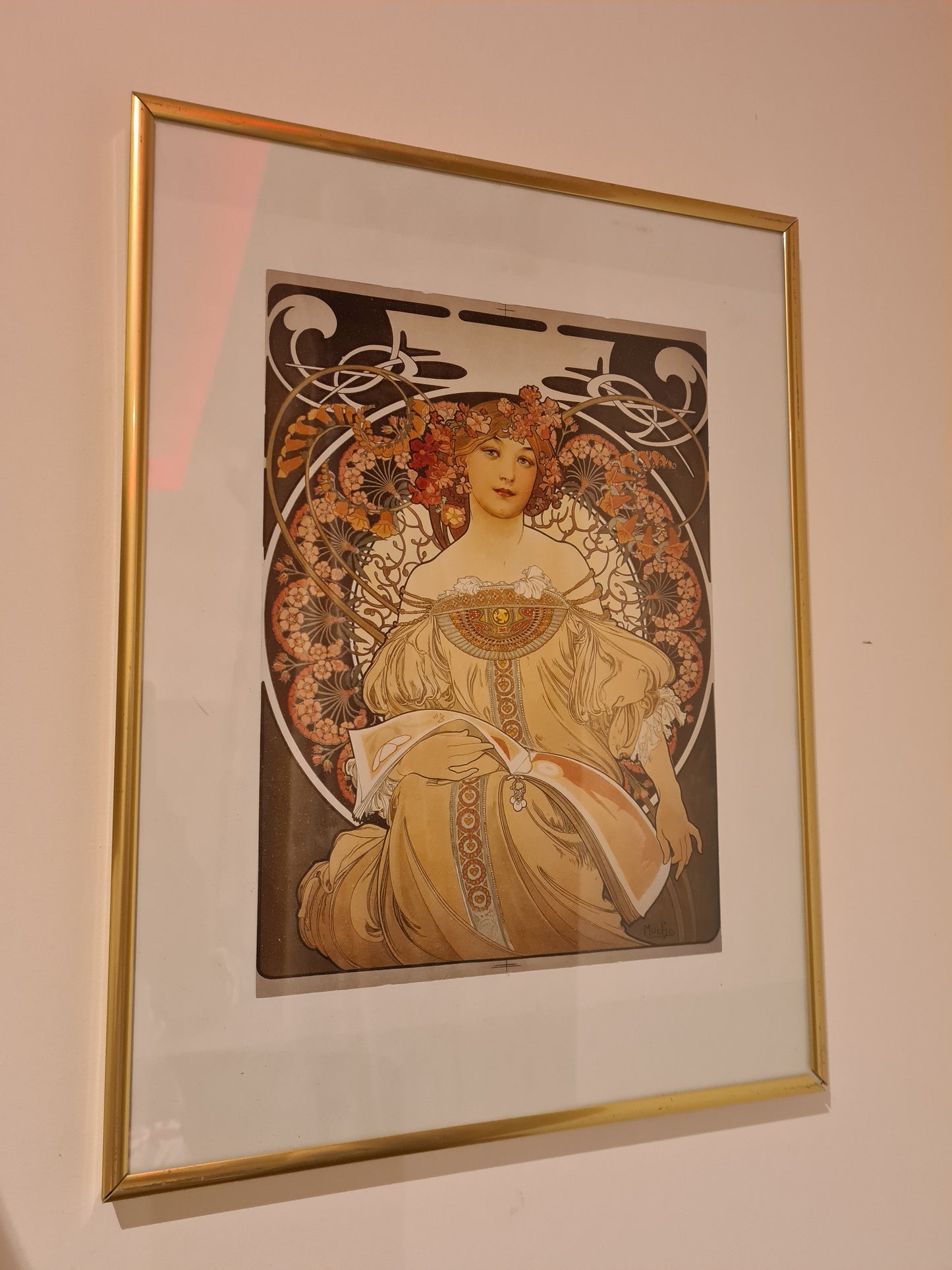 Alphonse Mucha Lithographie „Daydream“ von Alfons Maria Kunstdruck 40x30cm
