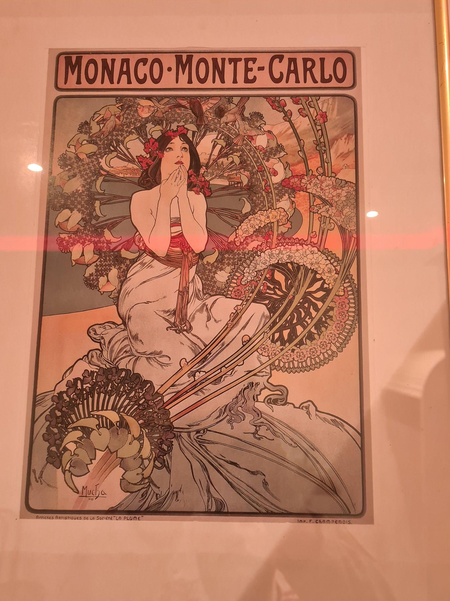 Alphonse Mucha Illustration Monaco Monte Carlo Kunstdruck Litografie 40x30cm