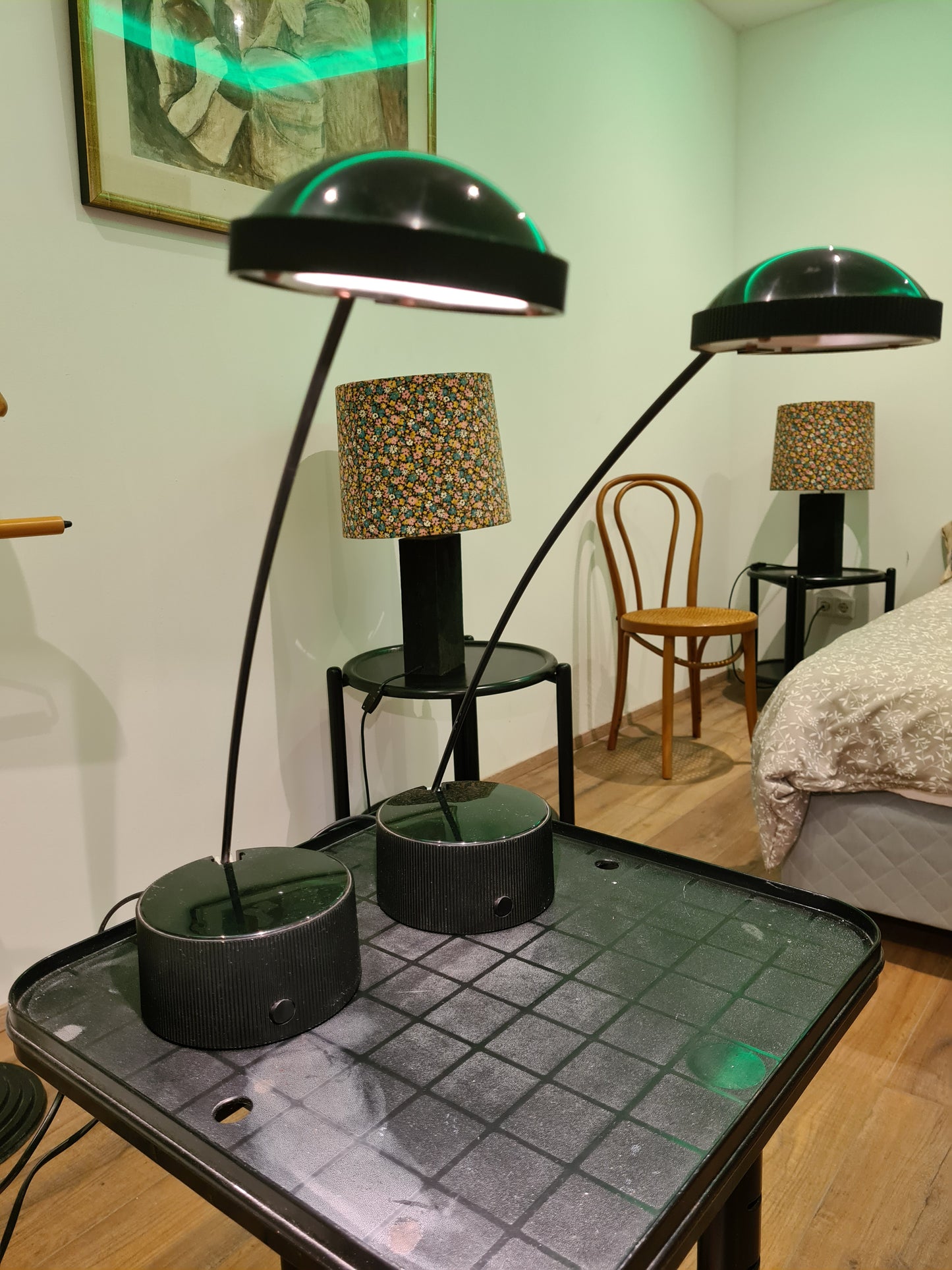 Postmoderne Schreibtischlampe Hustadt 80s Lampe Stehlampe 45cm