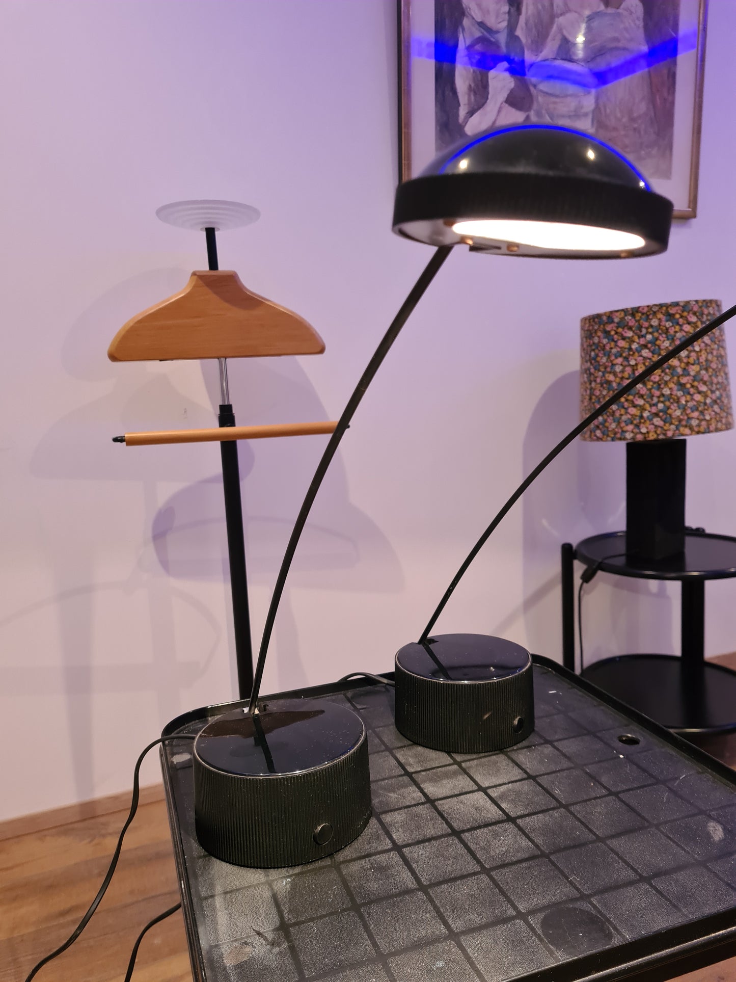 Postmoderne Schreibtischlampe Hustadt 80s Lampe Stehlampe 45cm