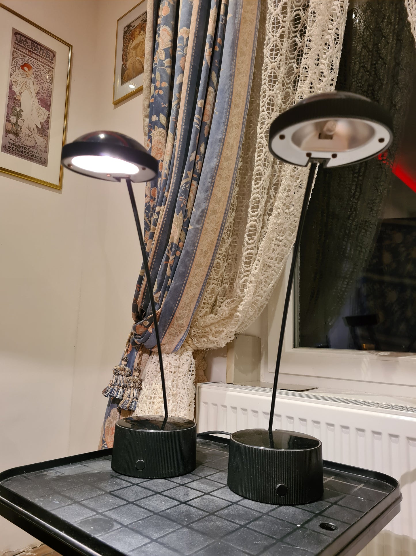 Postmoderne Schreibtischlampe Hustadt 80s Lampe Stehlampe 45cm