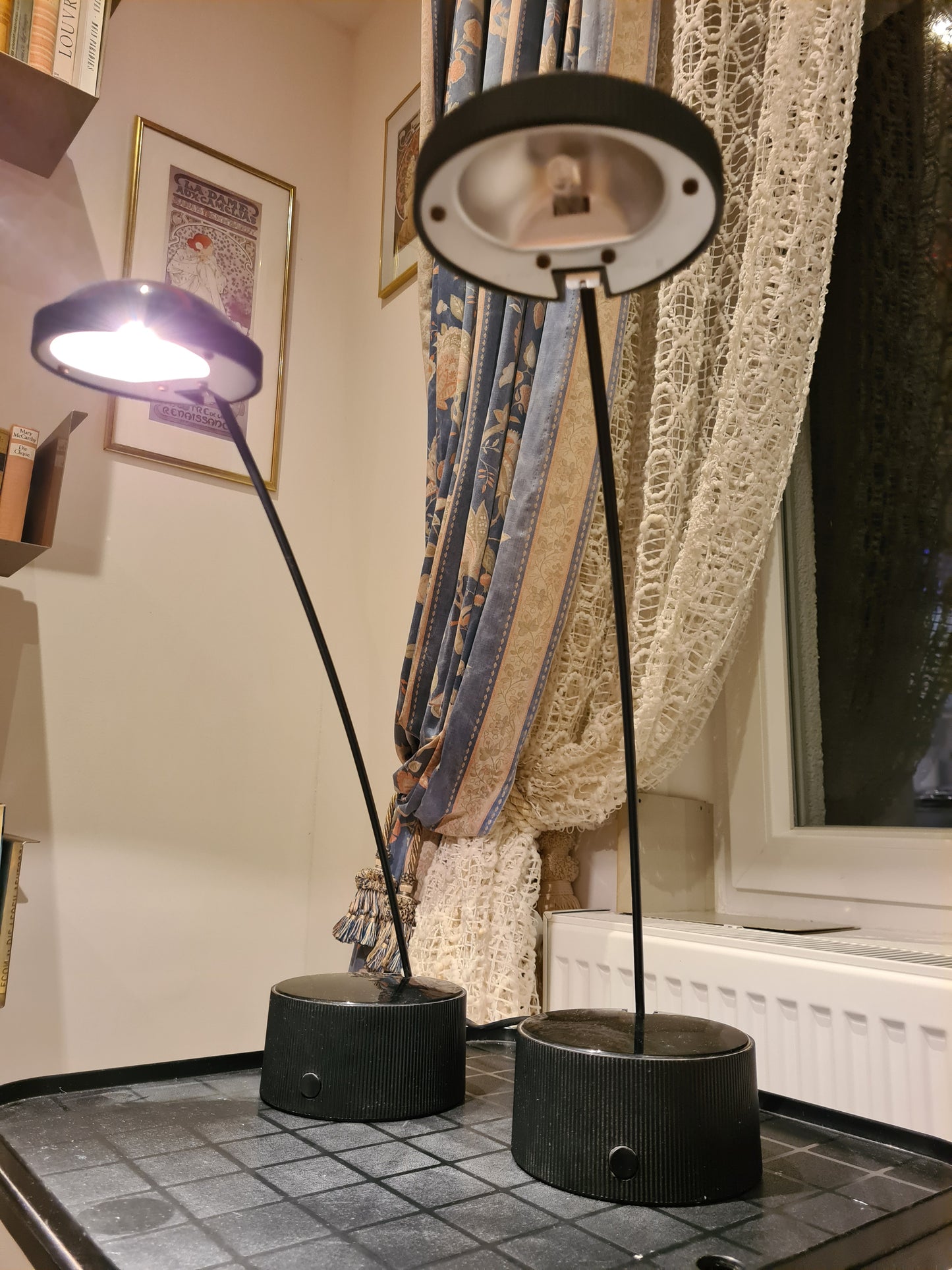 Postmoderne Schreibtischlampe Hustadt 80s Lampe Stehlampe 45cm