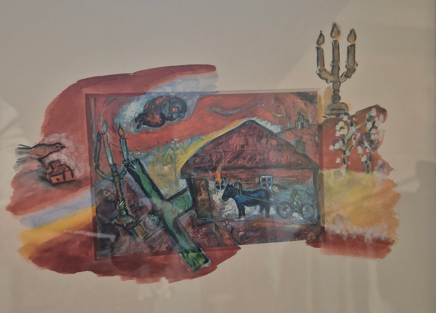 Marc Chagall (1887-1985) Offset Grafik Obsession 46x51cm