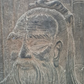 Antike Steinrelief Platte Porträt eines Asiatischen Meisters Gelehrten