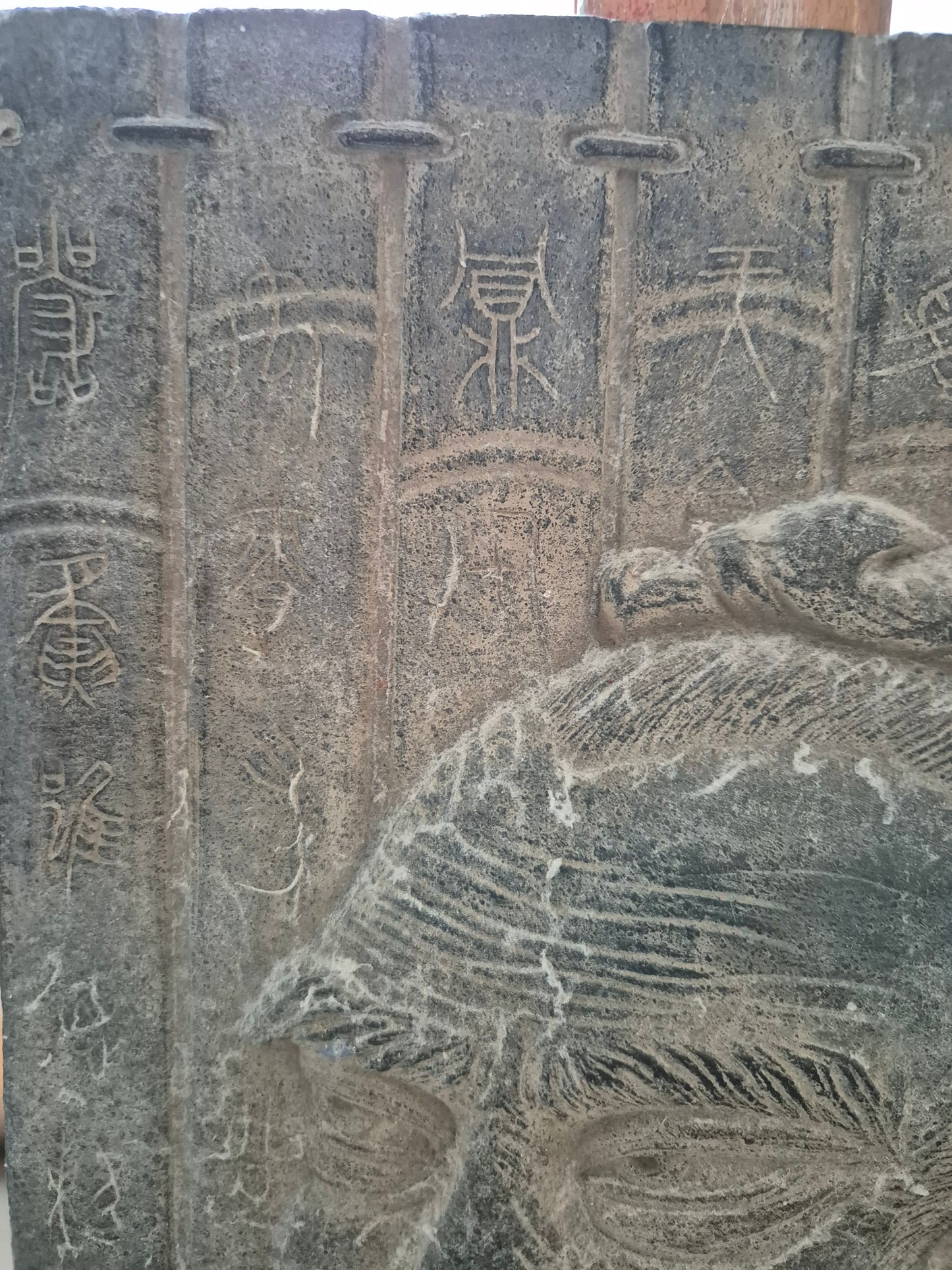 Antike Steinrelief Platte Porträt eines Asiatischen Meisters Gelehrten