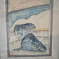Ole West (XX) Aquarell Malerei Handsigniert Datiert 1998 zwei Fischköpfe