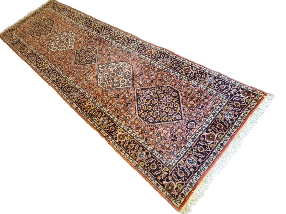 Perserteppich Orientteppich Handgeknüpfter Teppich Bidjar Läufer 295x87cm