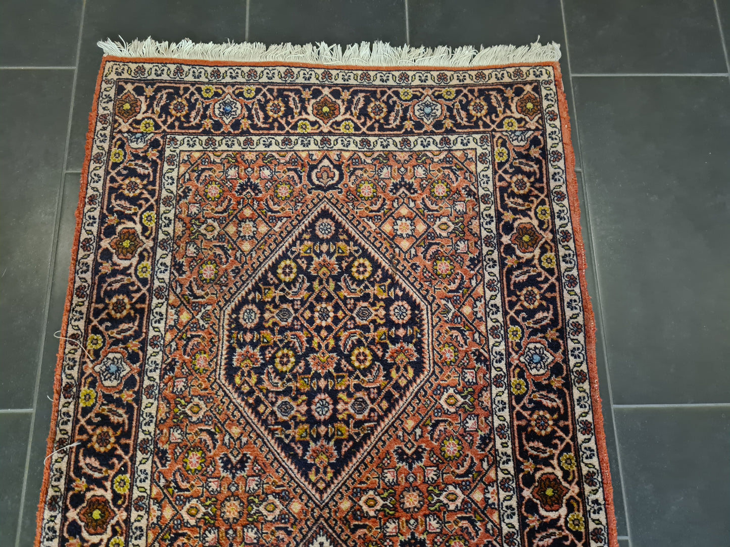 Perserteppich Orientteppich Handgeknüpfter Teppich Bidjar Läufer 295x87cm