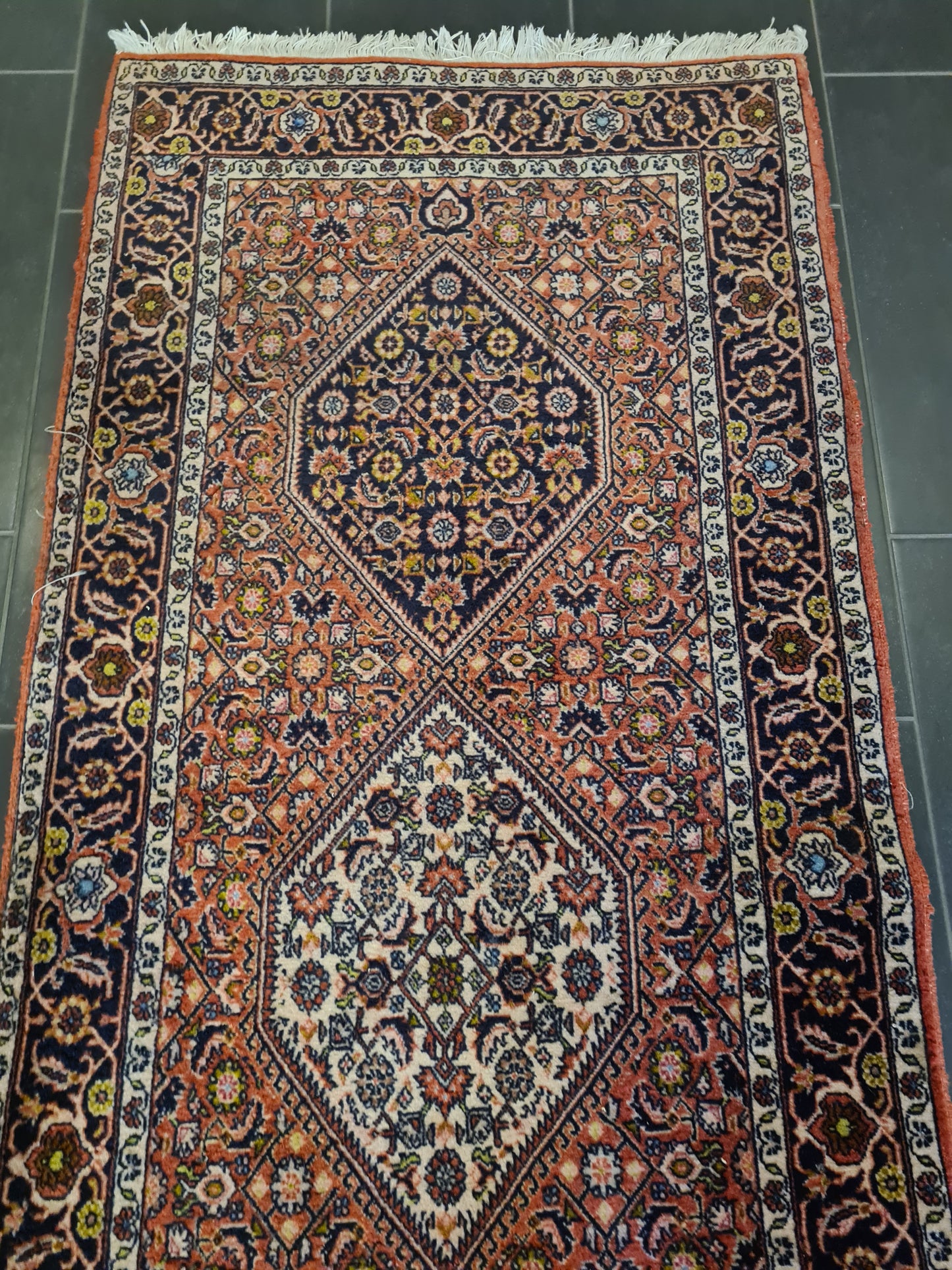 Perserteppich Orientteppich Handgeknüpfter Teppich Bidjar Läufer 295x87cm