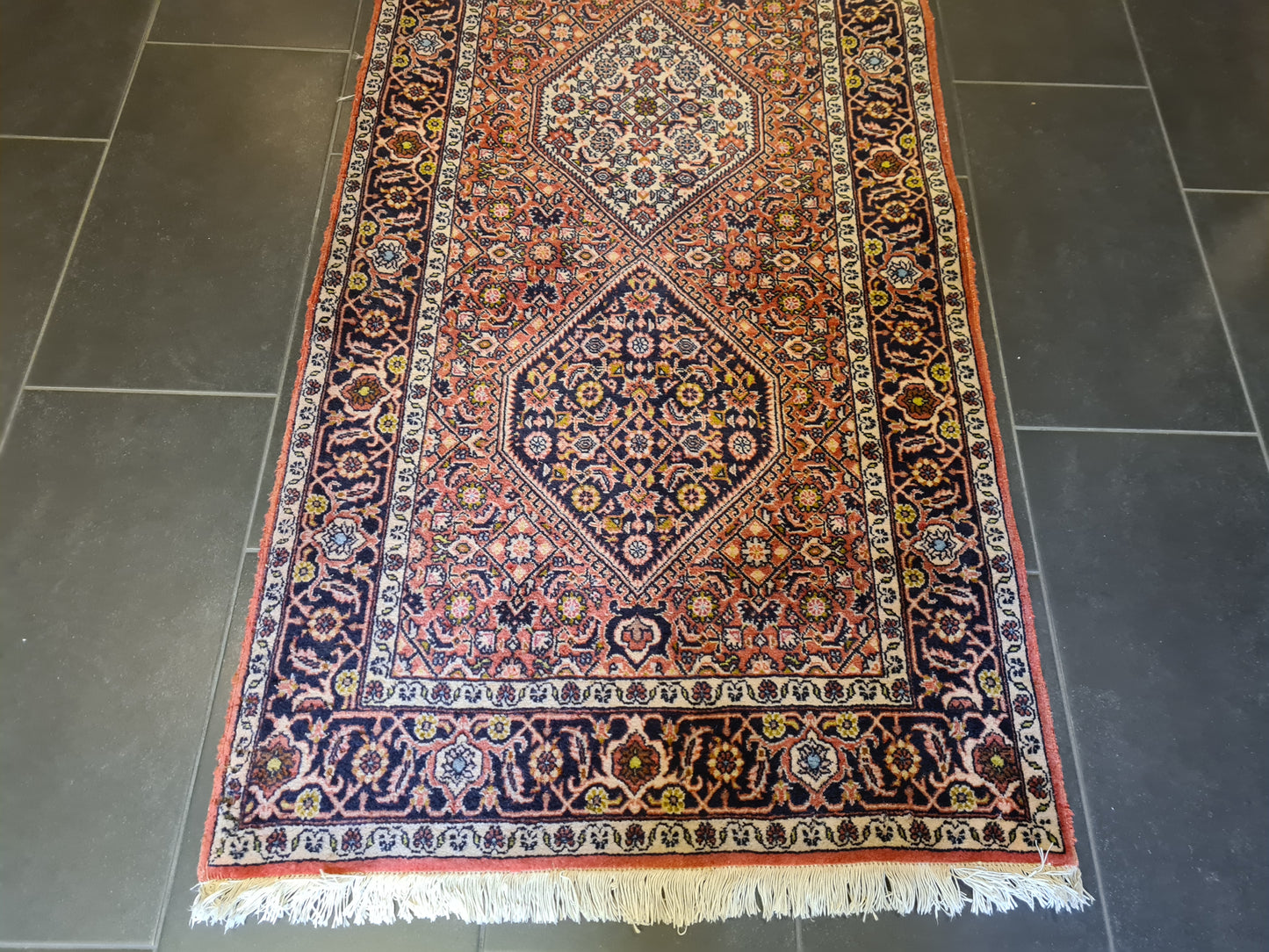 Perserteppich Orientteppich Handgeknüpfter Teppich Bidjar Läufer 295x87cm
