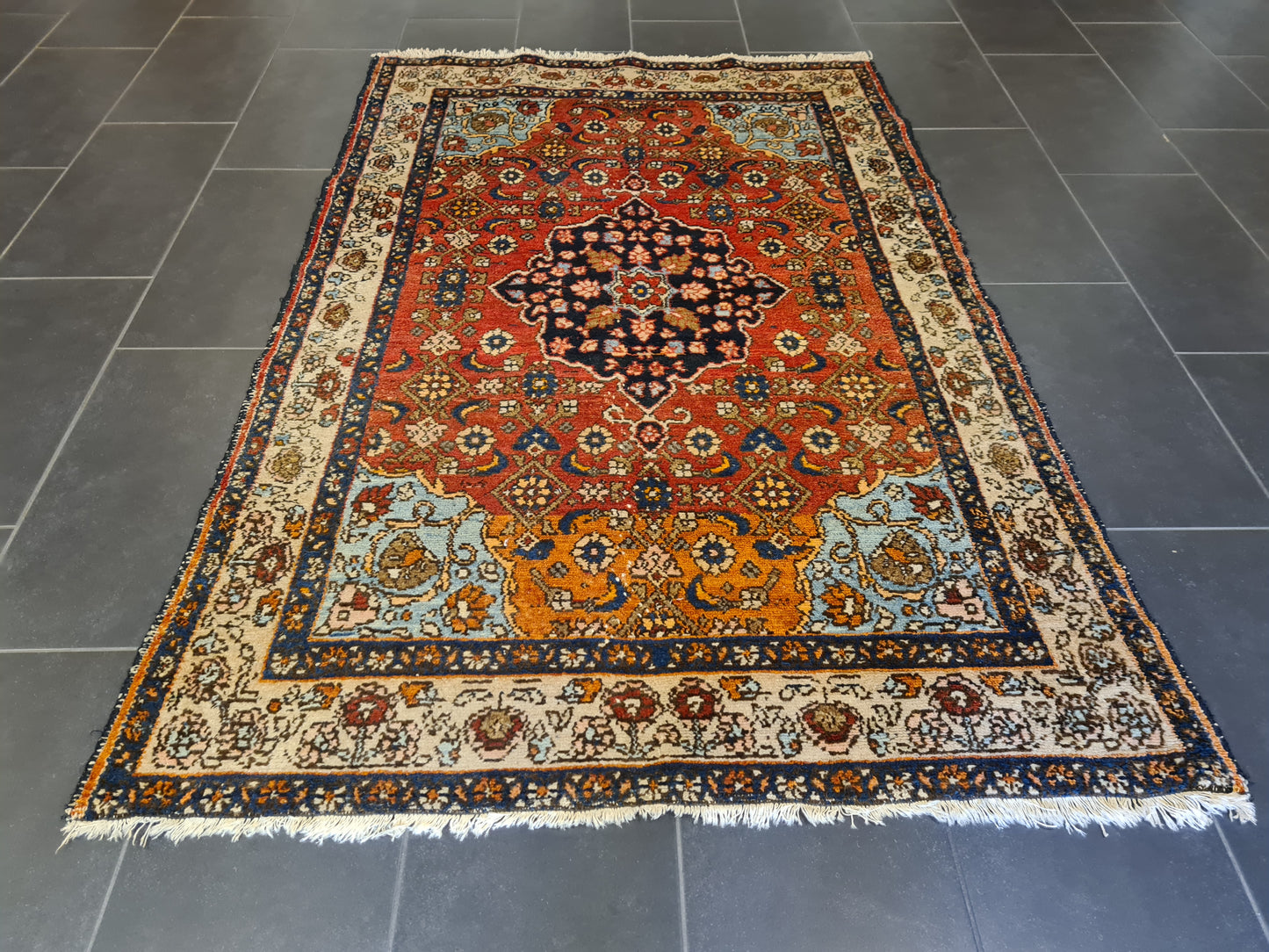 Perserteppich Orientteppich Handgeknüpfter Teppich Malaya antik 199x129cm