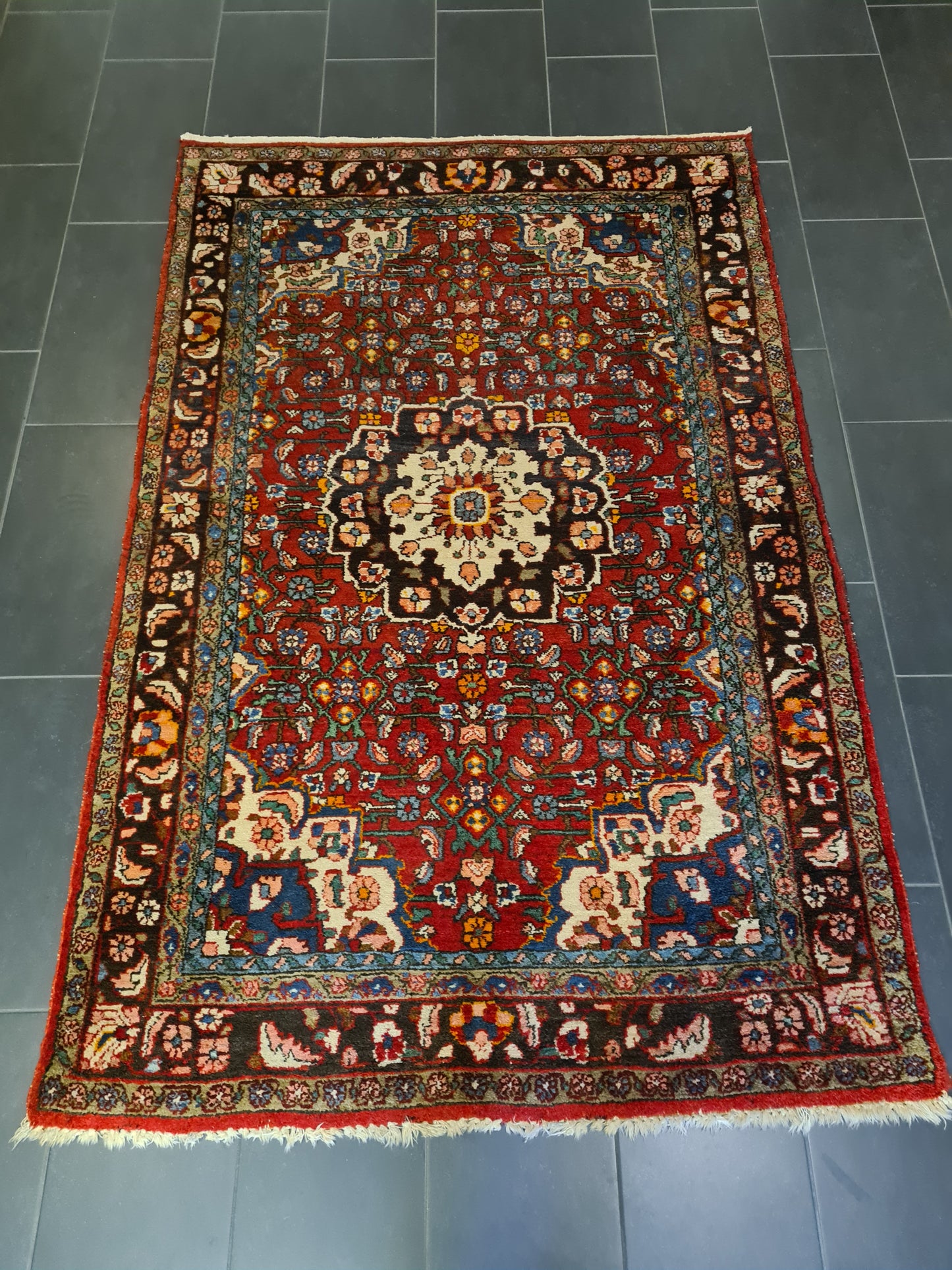 Perserteppich Orientteppich Handgeknüpfter Teppich Feiner Bidjar 228x147cm