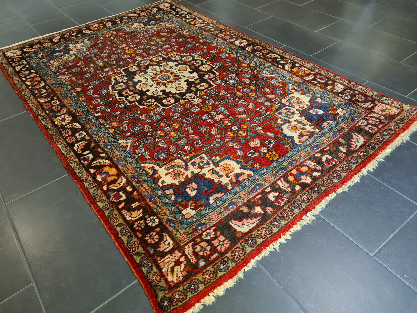 Perserteppich Orientteppich Handgeknüpfter Teppich Feiner Bidjar 228x147cm