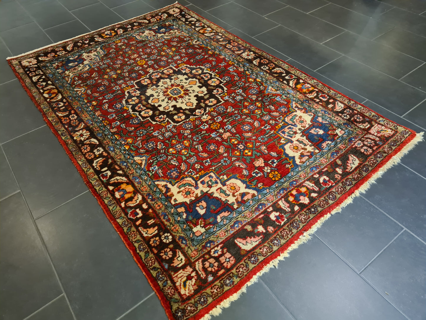 Perserteppich Orientteppich Handgeknüpfter Teppich Feiner Bidjar 228x147cm