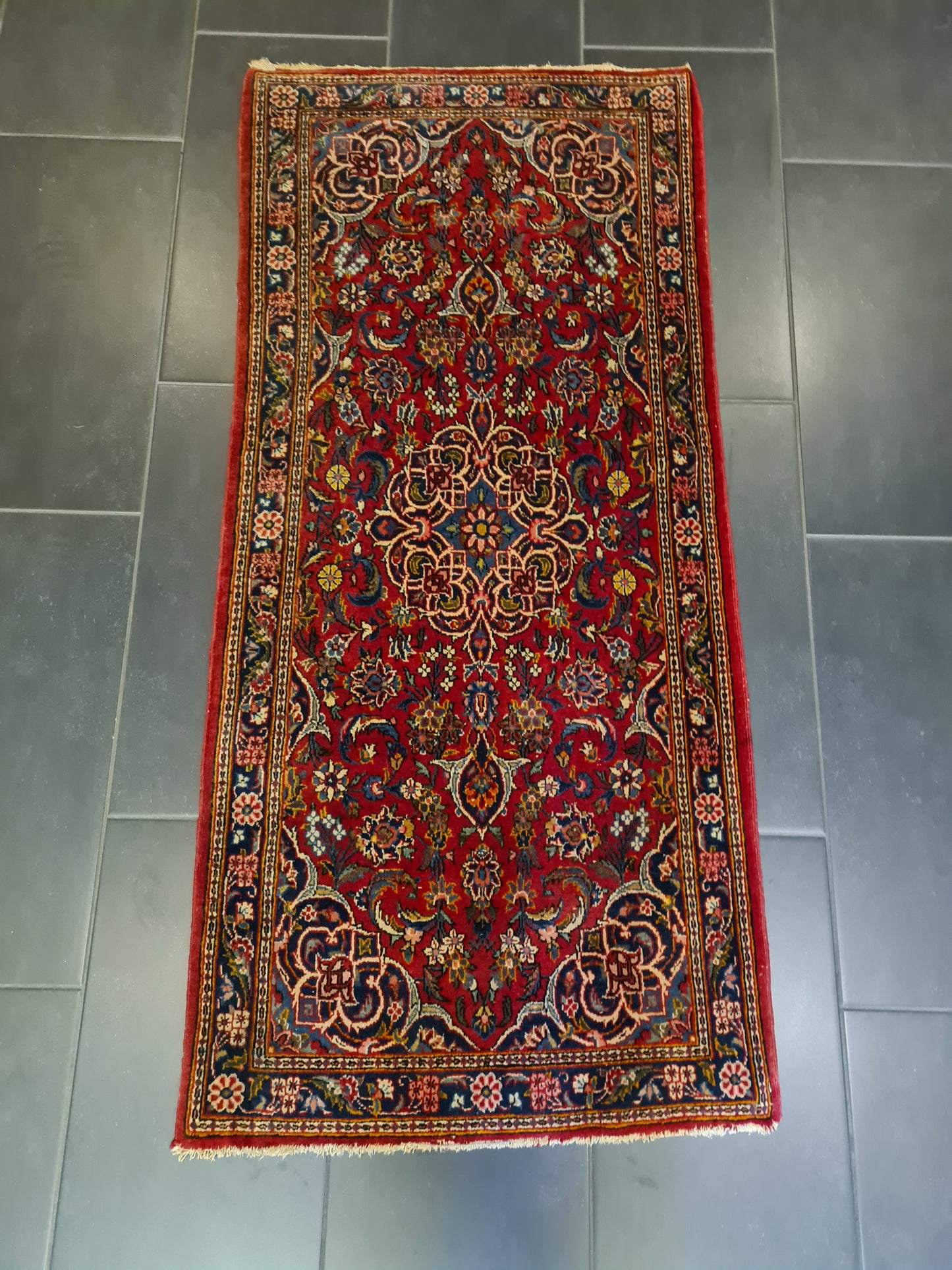Perserteppich Orientteppich Handgeknüpfter Teppich Sarough Läufer 152x70cm