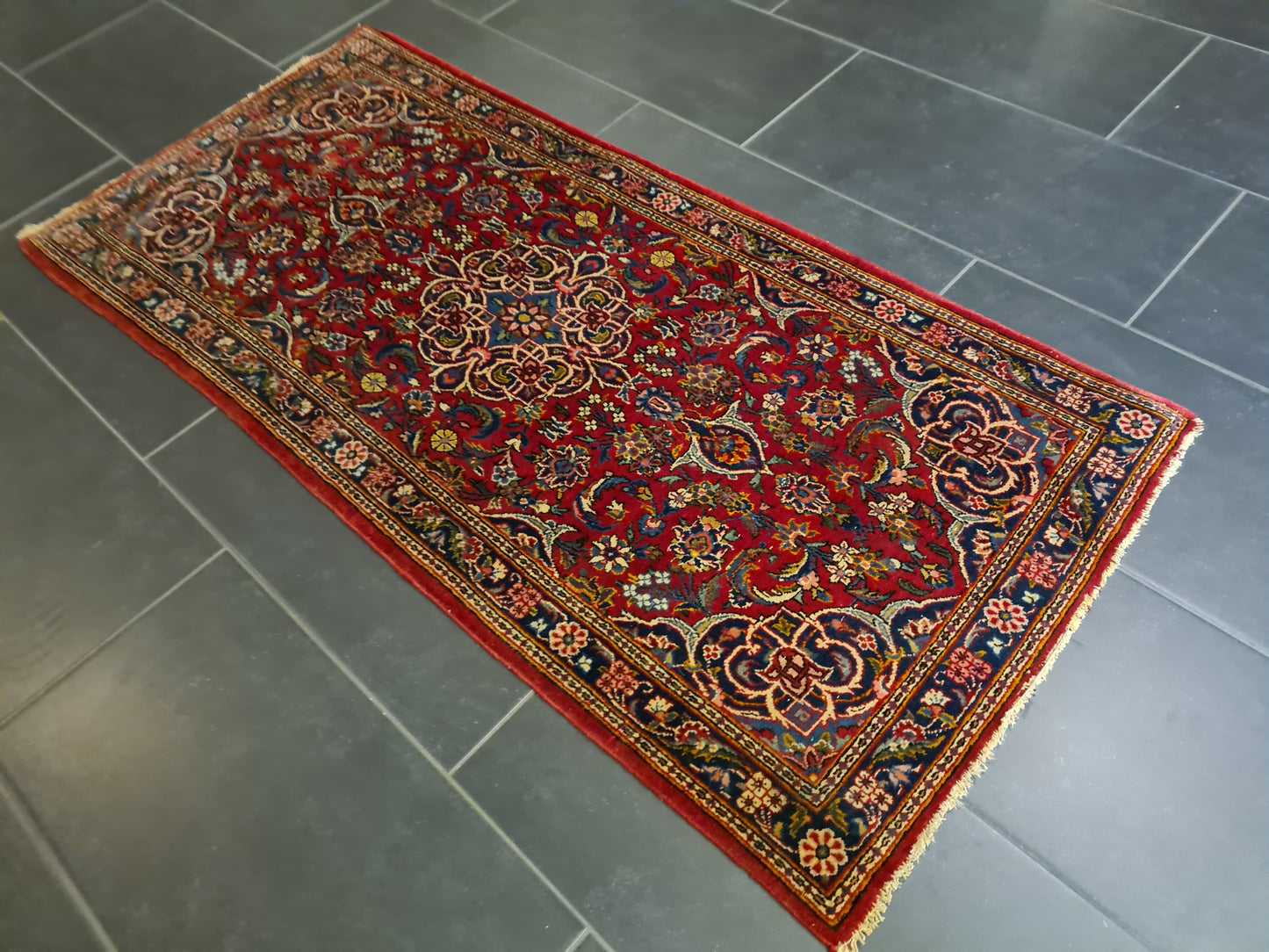Perserteppich Orientteppich Handgeknüpfter Teppich Sarough Läufer 152x70cm