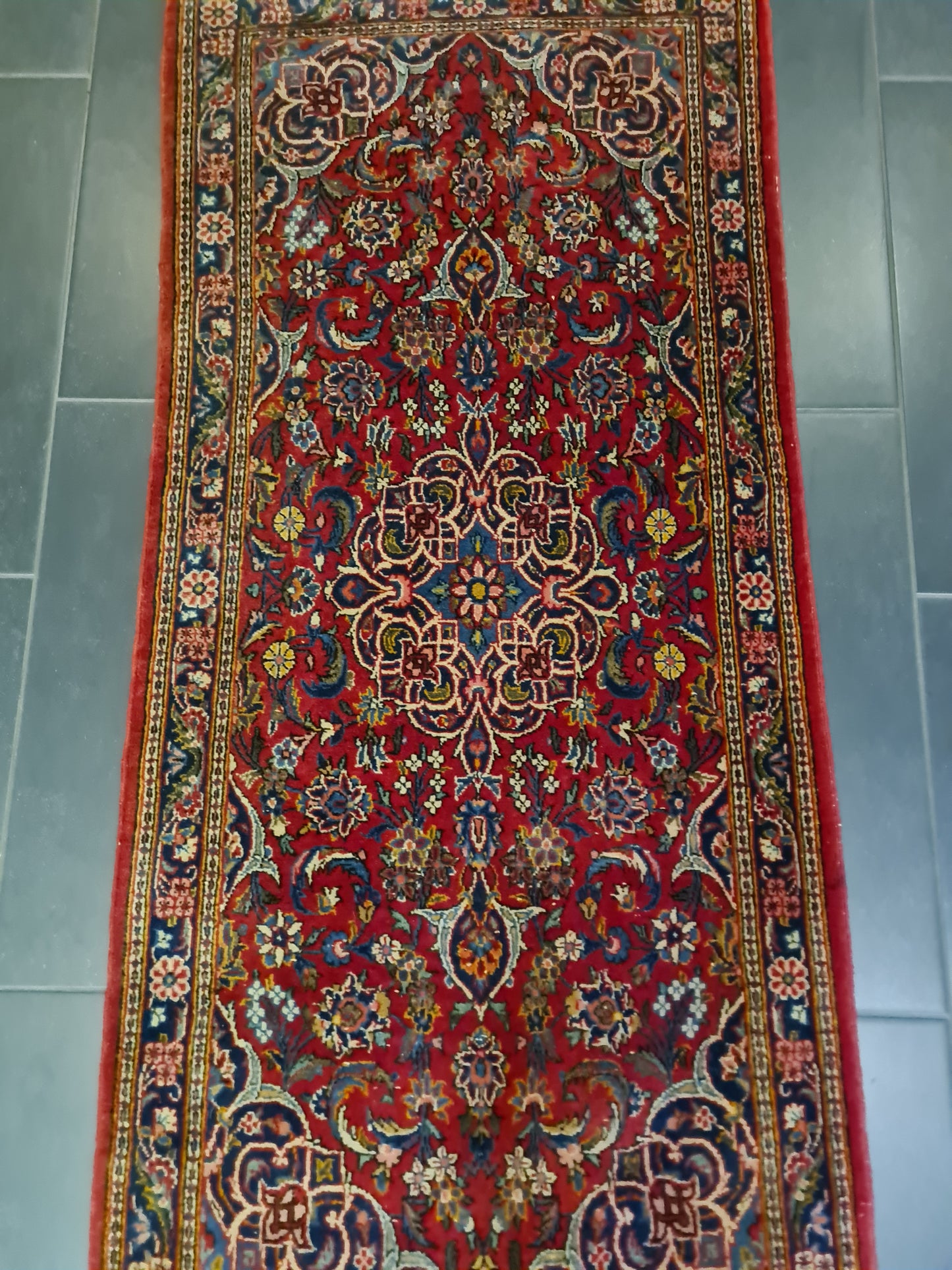 Perserteppich Orientteppich Handgeknüpfter Teppich Sarough Läufer 152x70cm