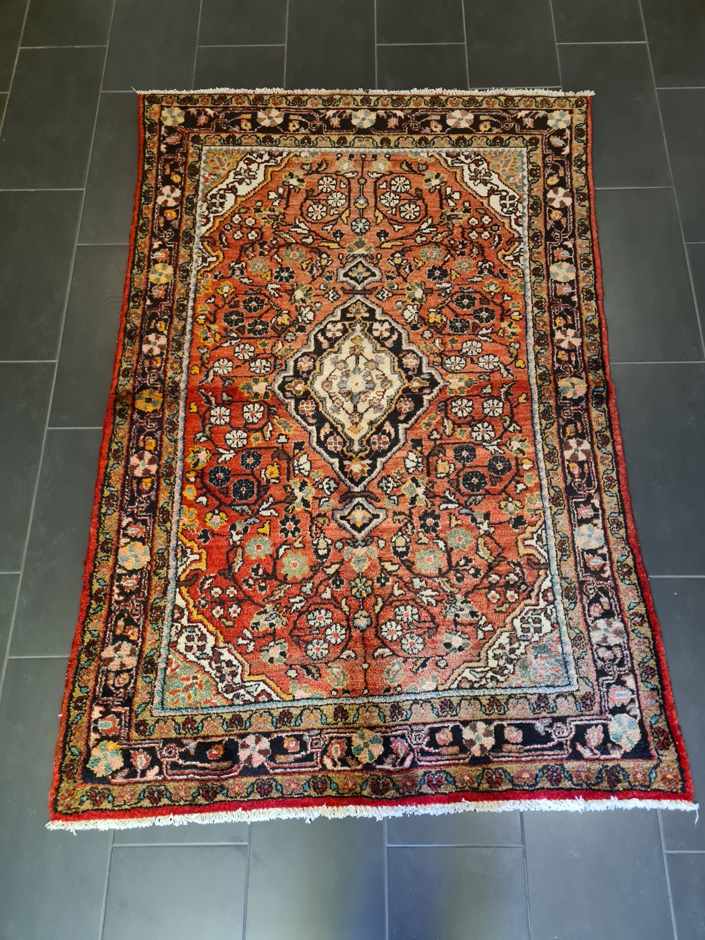 Perserteppich Orientteppich Handgeknüpfter Teppich Sarough Hamedan 214x143cm