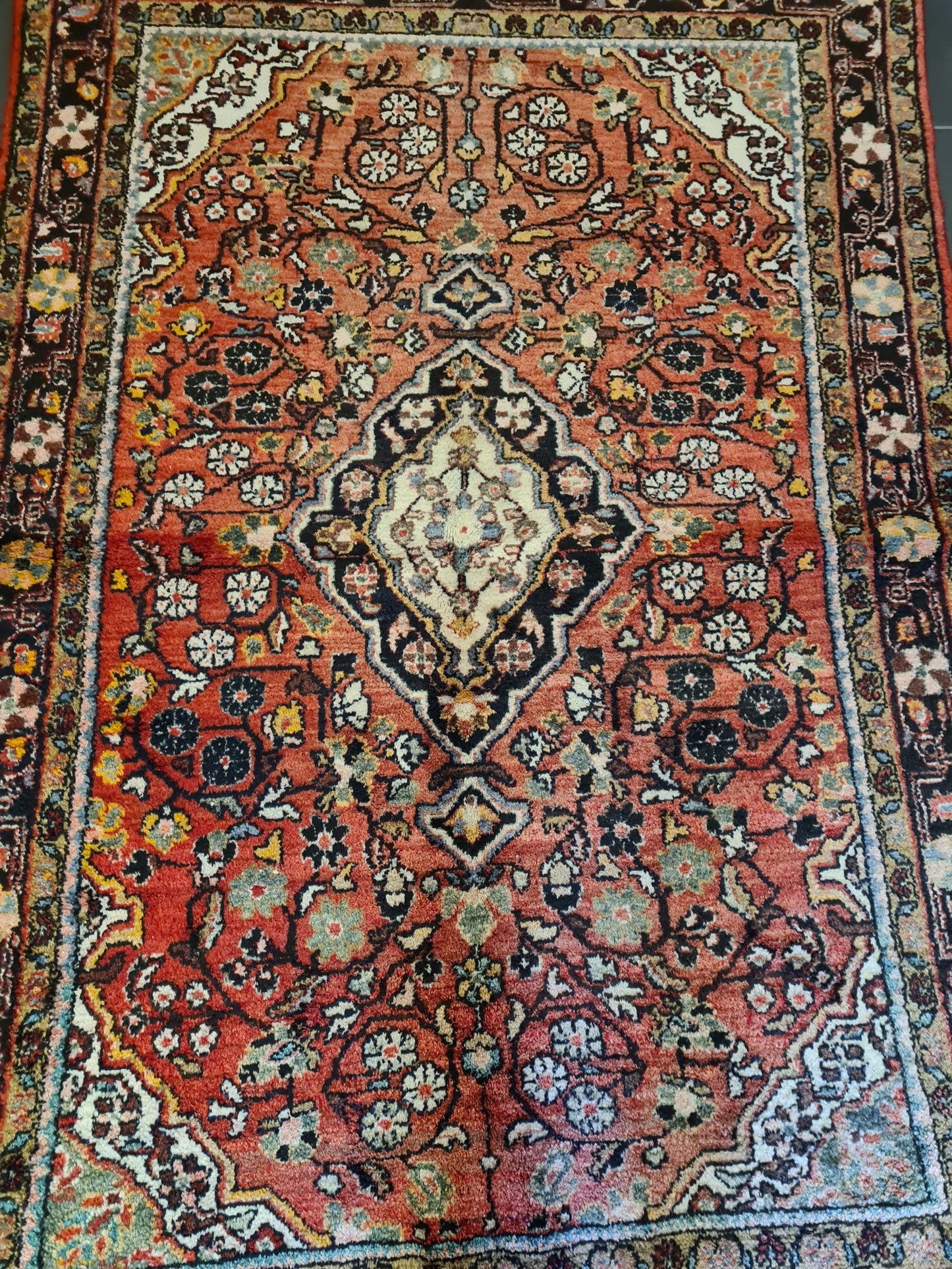 Perserteppich Orientteppich Handgeknüpfter Teppich Sarough Hamedan 214x143cm