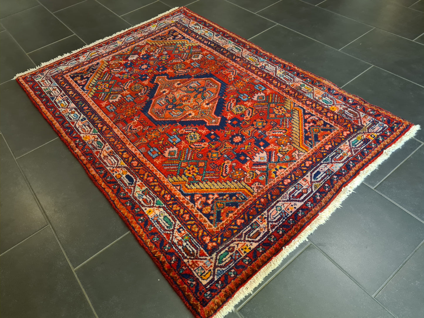 Perserteppich Orientteppich Handgeknüpfter Teppich Malaya antik 158x107cm